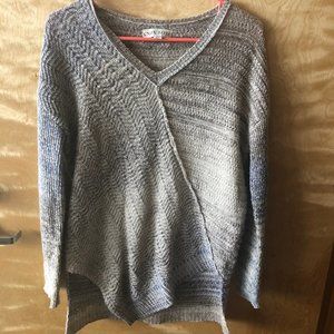 Knox Rose Violet and Grey V-Neck Sweater